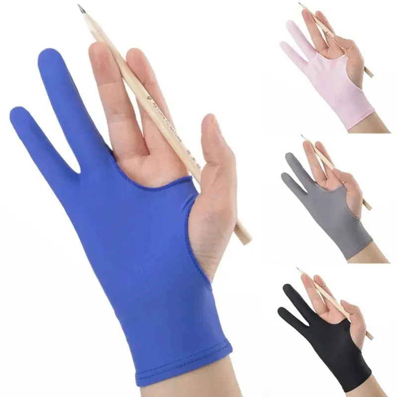 Drawing Glove Artist - 1/3pcs Stylus Zwart Blauw Grijs Anti-fouling