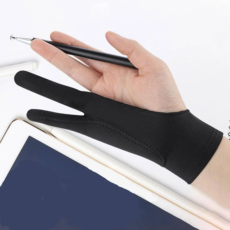 Drawing Glove Artist - 1/2 Lagen Art 2-vinger Anti-mistouch Schilderen