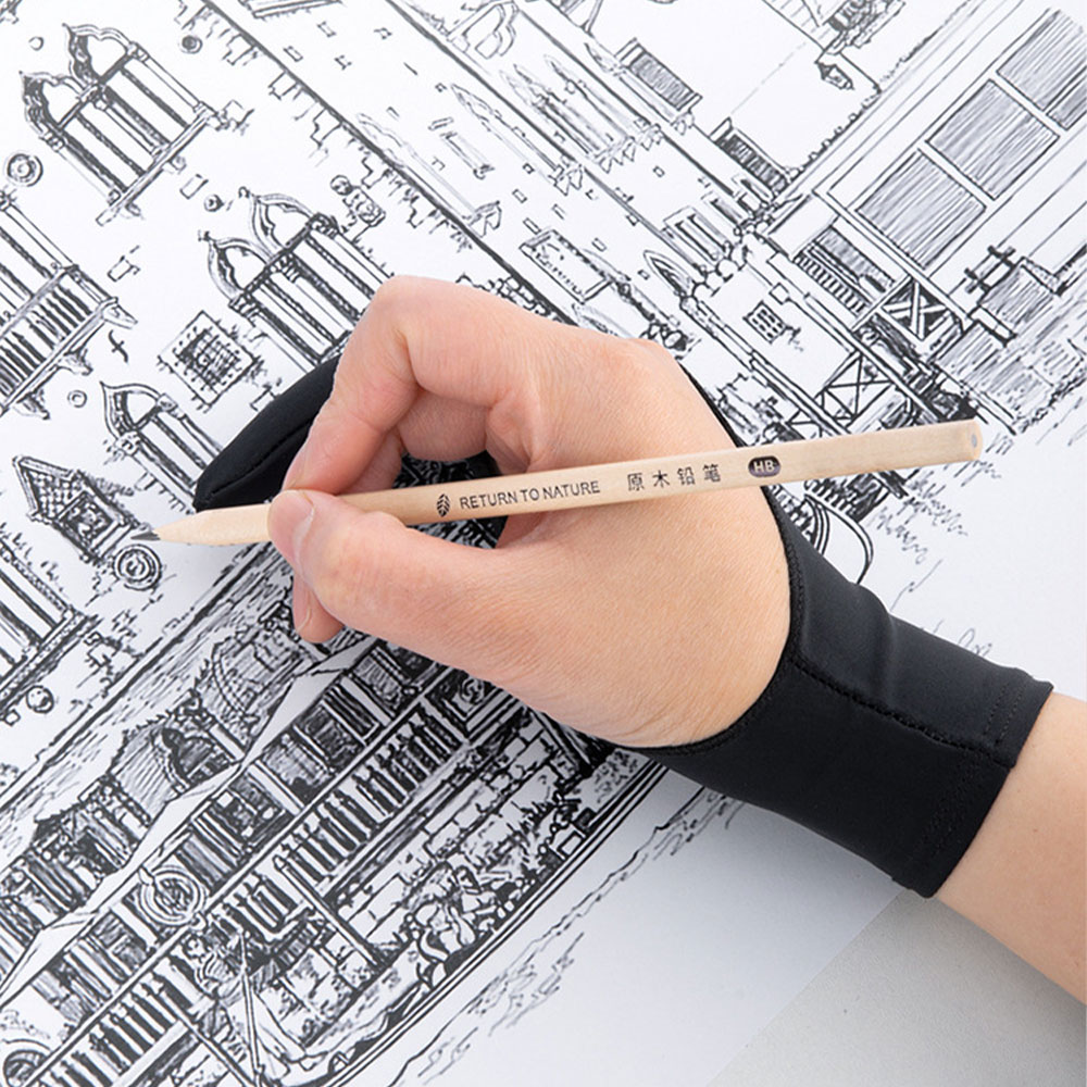 1PC Handschilderen met twee vi - Drawing Glove Artist recensie en prijs