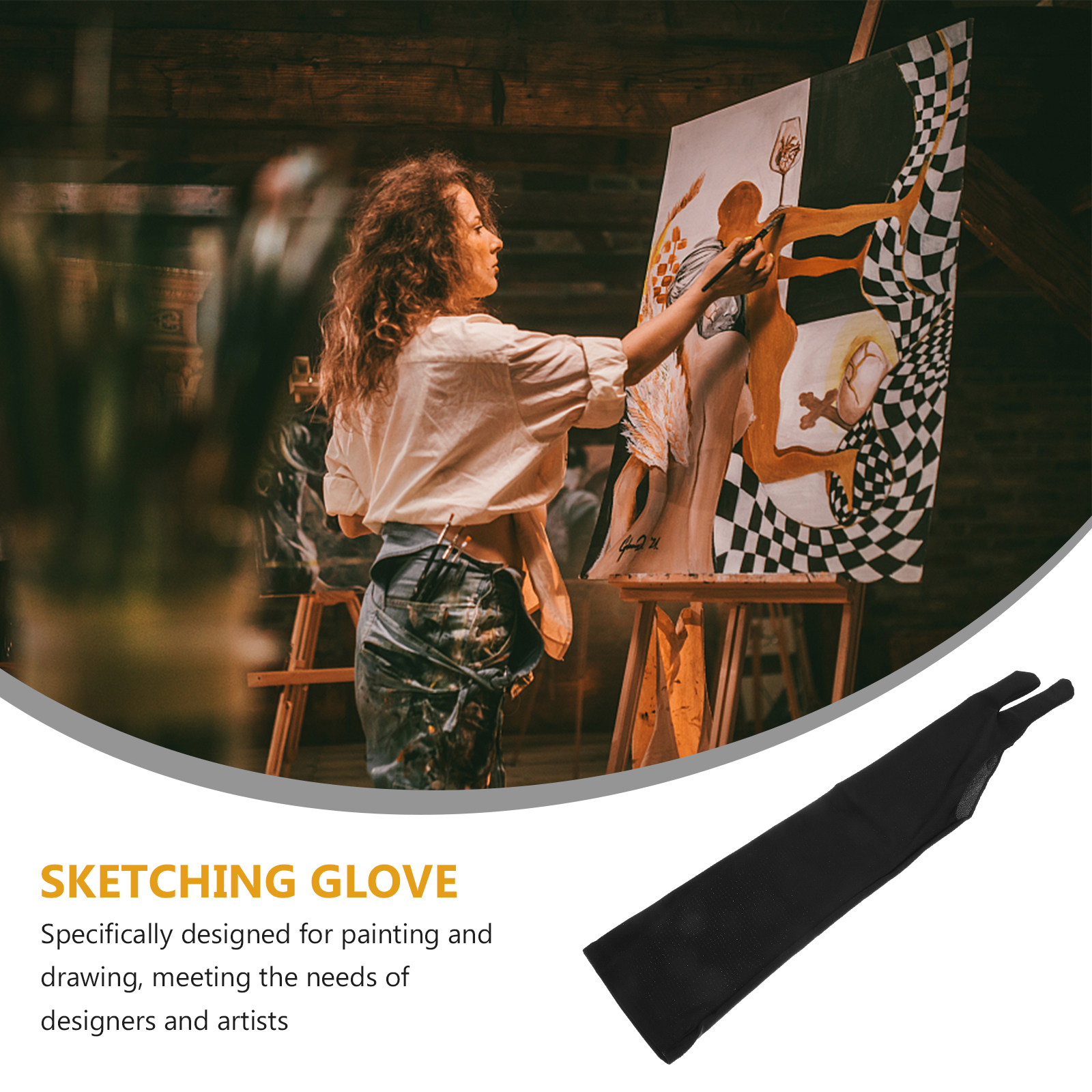 Tekenaarhandschoen met twee vi - Drawing Glove Artist recensie en prijs